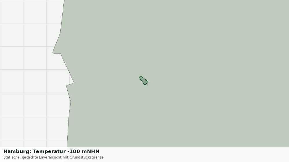 Statische Kartenansicht: Hamburg: Temperatur -100 mNHN