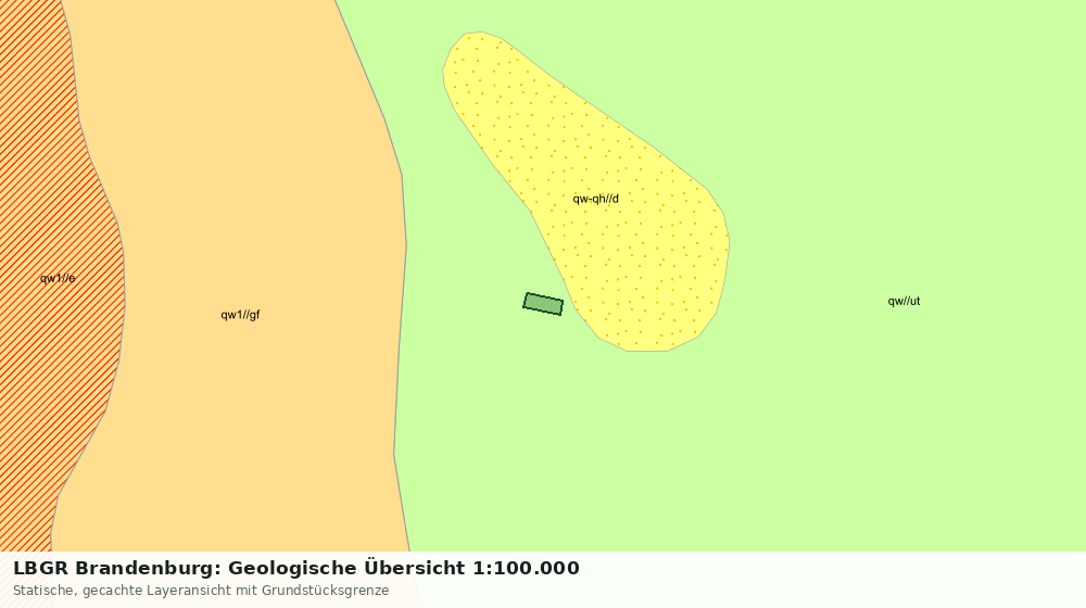Statische Kartenansicht: LBGR Brandenburg: Geologische Übersicht 1:100.000