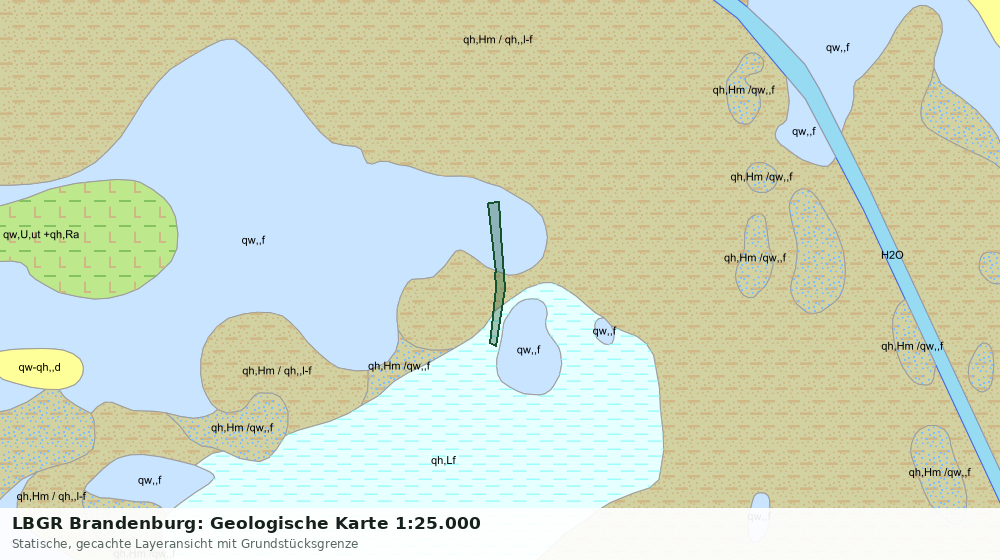 Statische Kartenansicht: LBGR Brandenburg: Geologische Karte 1:25.000