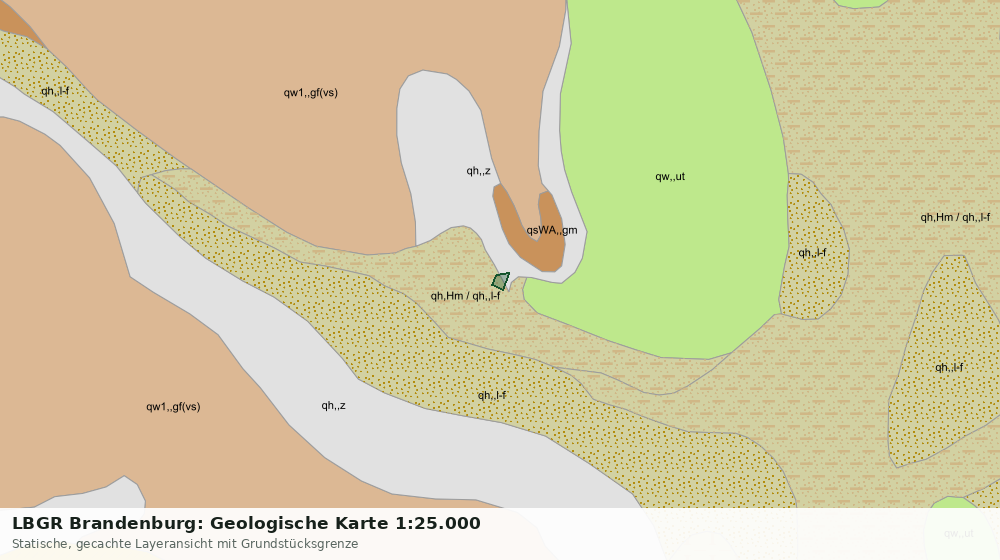 Statische Kartenansicht: LBGR Brandenburg: Geologische Karte 1:25.000