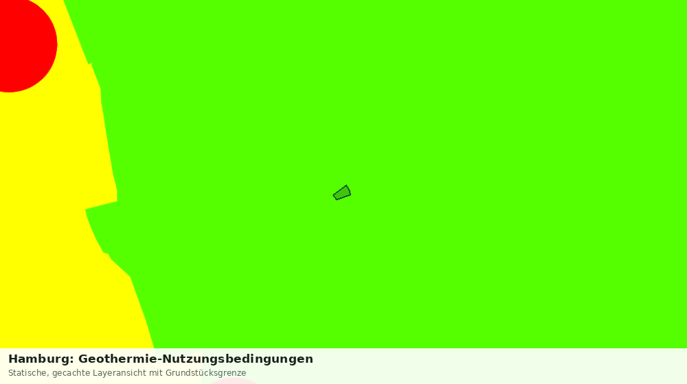 Statische Kartenansicht: Hamburg: Geothermie-Nutzungsbedingungen
