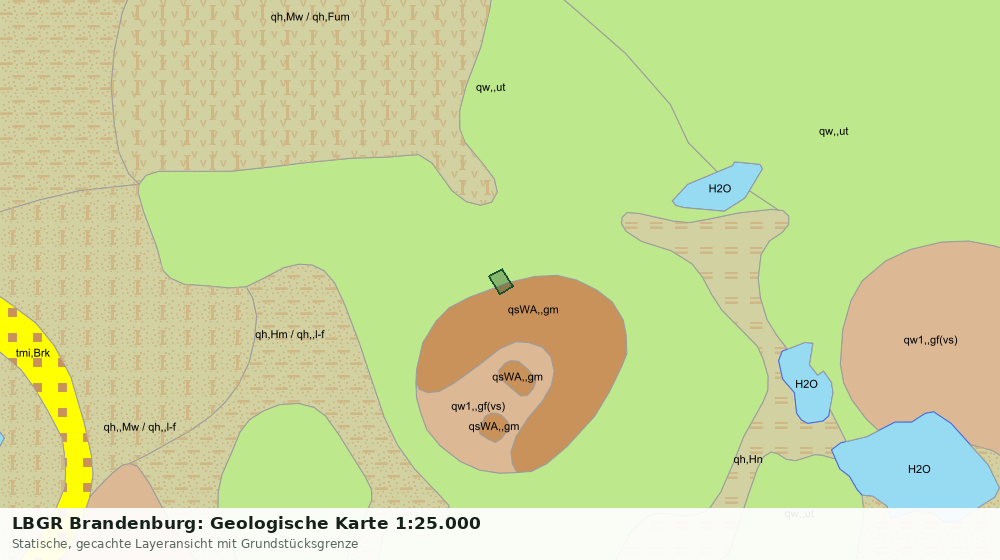 Statische Kartenansicht: LBGR Brandenburg: Geologische Karte 1:25.000