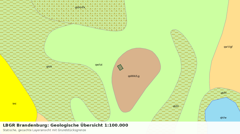 Statische Kartenansicht: LBGR Brandenburg: Geologische Übersicht 1:100.000