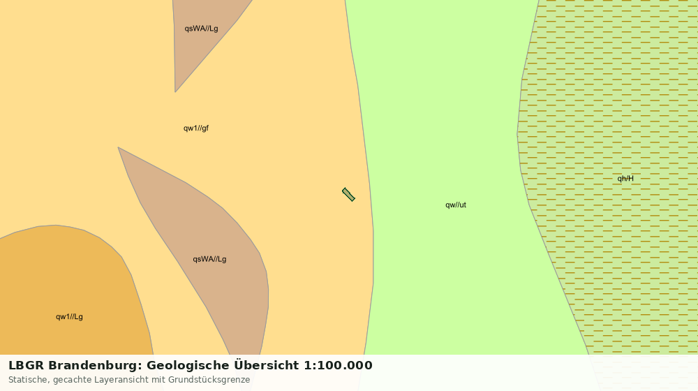 Statische Kartenansicht: LBGR Brandenburg: Geologische Übersicht 1:100.000