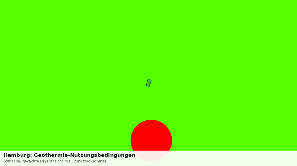 Statische Kartenansicht: Hamburg: Geothermie-Nutzungsbedingungen
