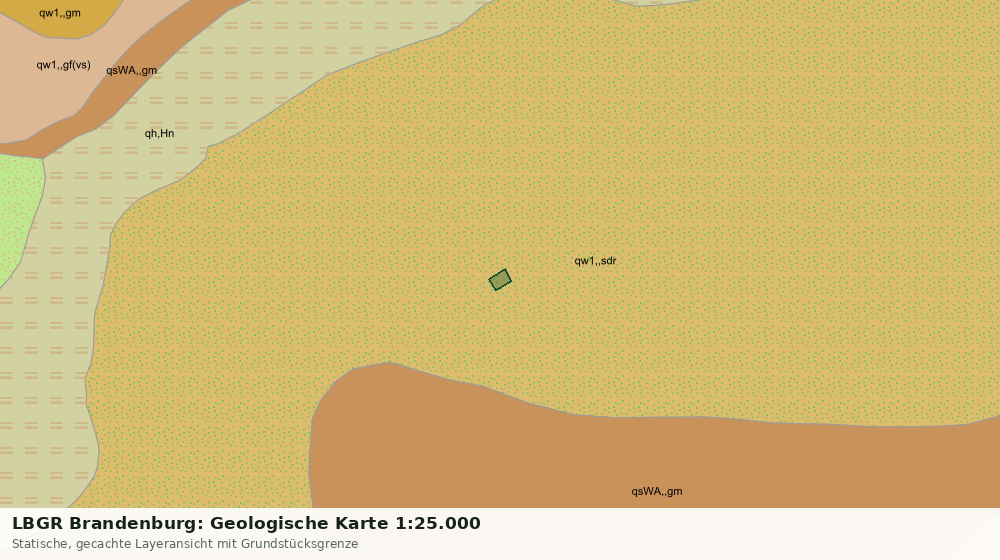 Statische Kartenansicht: LBGR Brandenburg: Geologische Karte 1:25.000