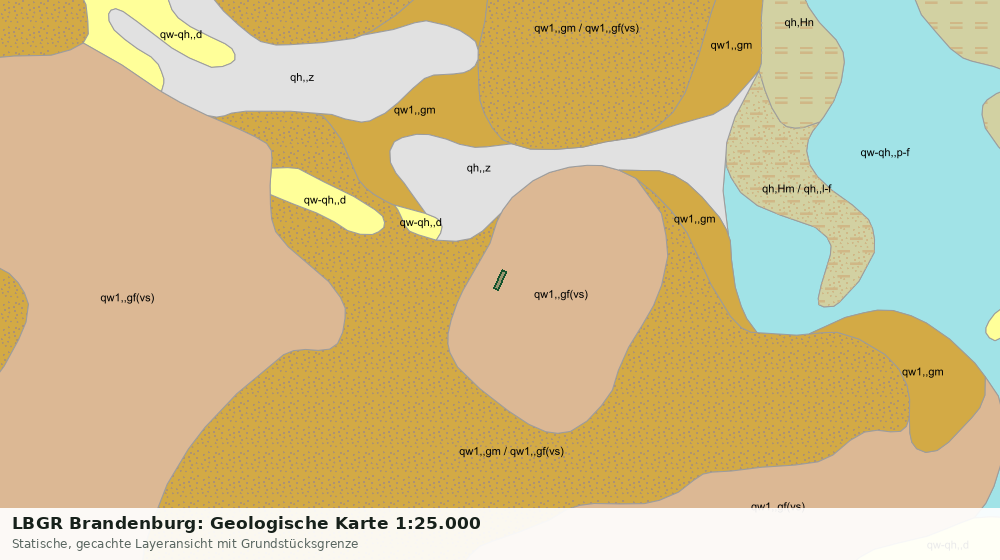 Statische Kartenansicht: LBGR Brandenburg: Geologische Karte 1:25.000