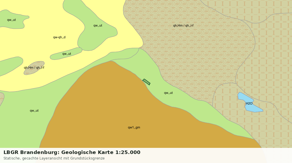 Statische Kartenansicht: LBGR Brandenburg: Geologische Karte 1:25.000