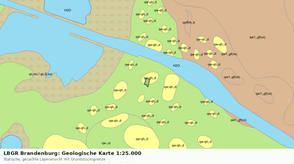 Statische Kartenansicht: LBGR Brandenburg: Geologische Karte 1:25.000