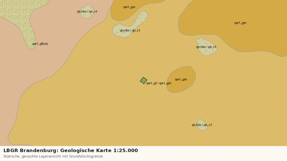 Statische Kartenansicht: LBGR Brandenburg: Geologische Karte 1:25.000