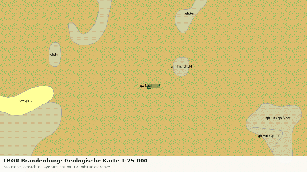 Statische Kartenansicht: LBGR Brandenburg: Geologische Karte 1:25.000