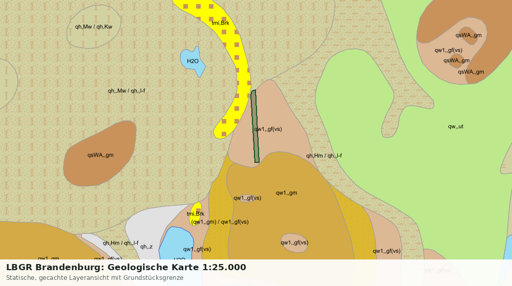 Statische Kartenansicht: LBGR Brandenburg: Geologische Karte 1:25.000