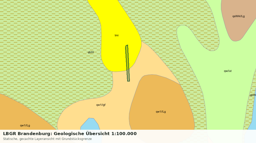 Statische Kartenansicht: LBGR Brandenburg: Geologische Übersicht 1:100.000