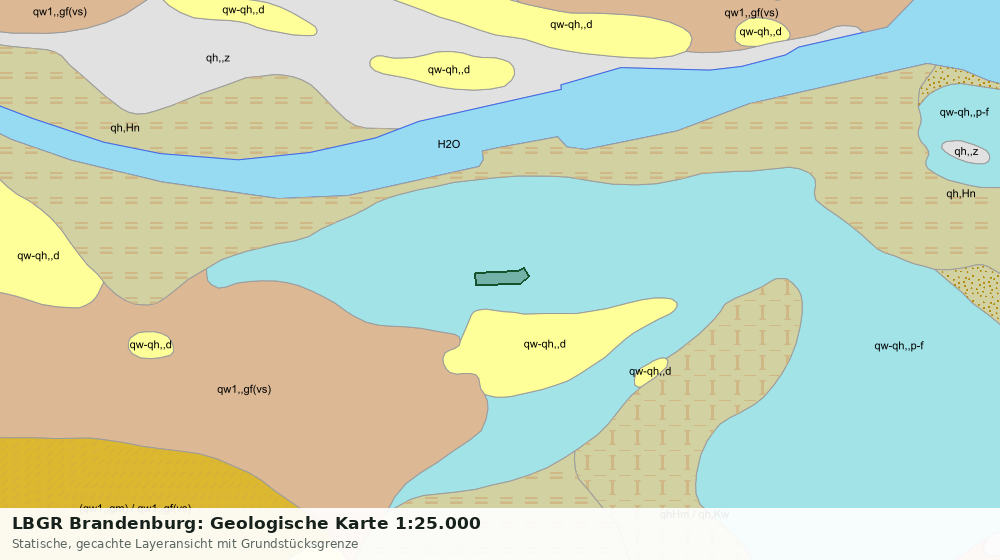 Statische Kartenansicht: LBGR Brandenburg: Geologische Karte 1:25.000