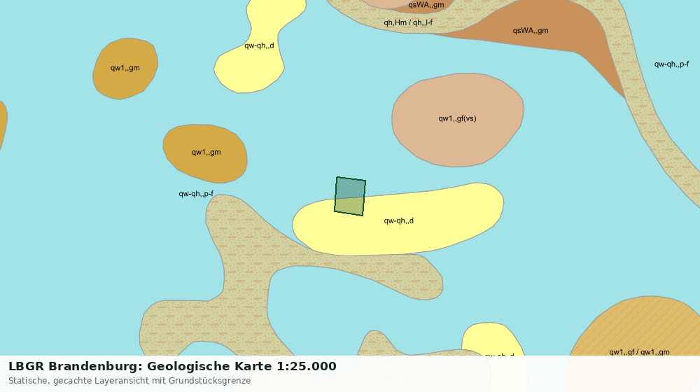 Statische Kartenansicht: LBGR Brandenburg: Geologische Karte 1:25.000