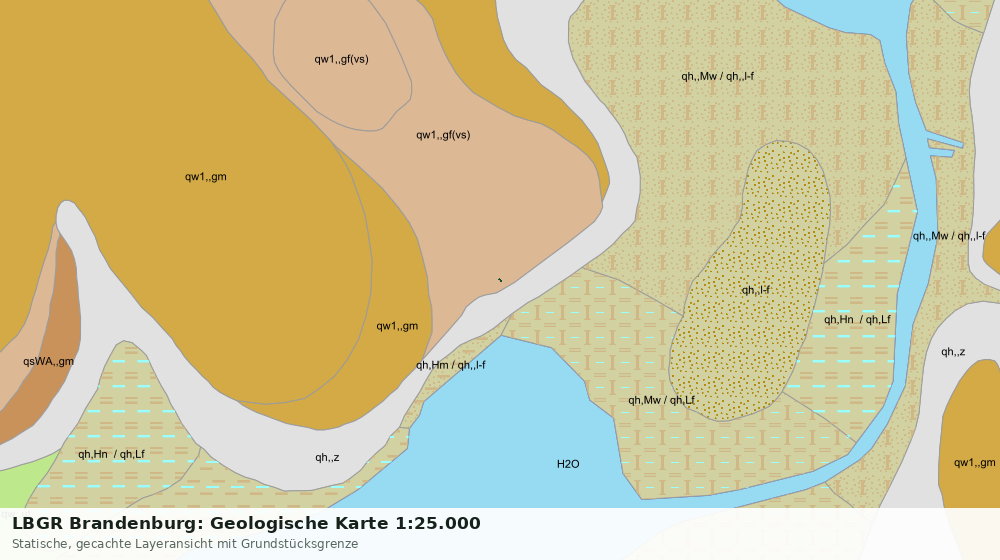 Statische Kartenansicht: LBGR Brandenburg: Geologische Karte 1:25.000