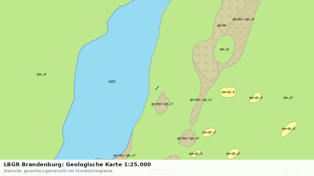 Statische Kartenansicht: LBGR Brandenburg: Geologische Karte 1:25.000