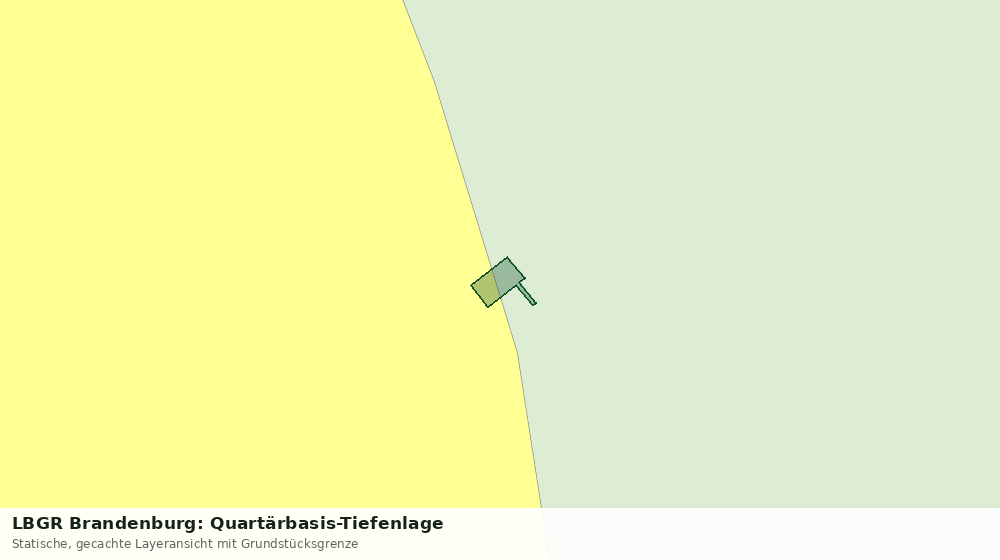 Statische Kartenansicht: LBGR Brandenburg: Quartärbasis-Tiefenlage