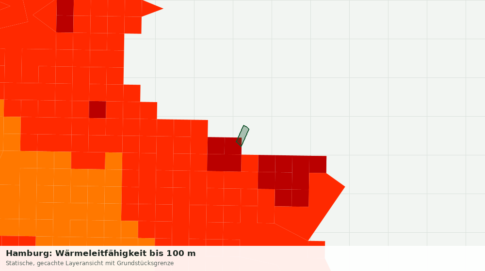 Statische Kartenansicht: Hamburg: Wärmeleitfähigkeit bis 100 m