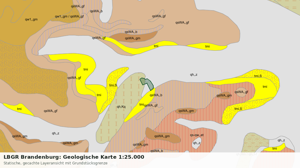 Statische Kartenansicht: LBGR Brandenburg: Geologische Karte 1:25.000
