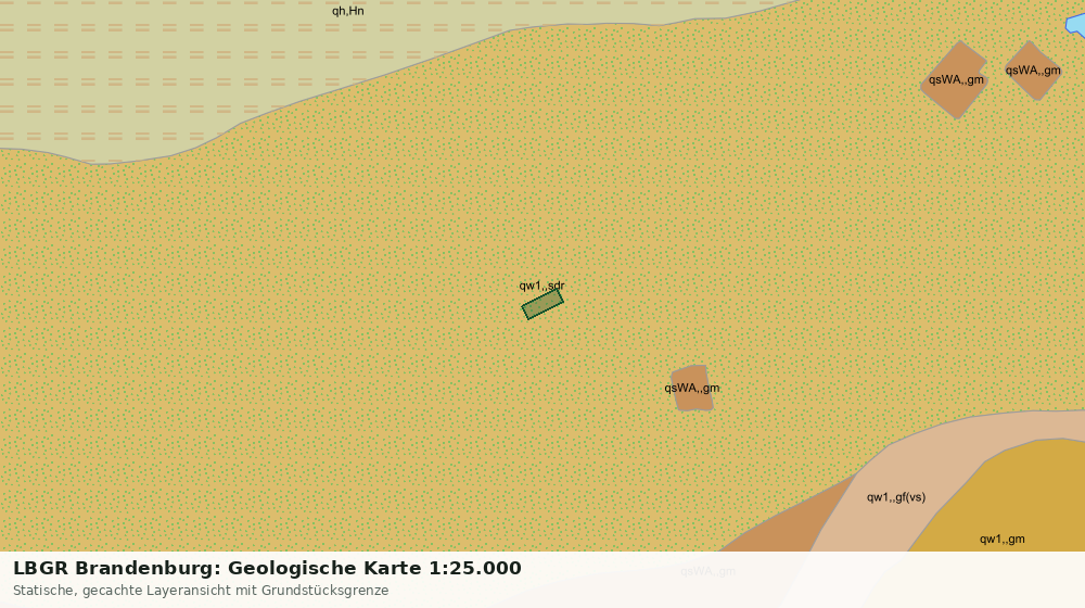 Statische Kartenansicht: LBGR Brandenburg: Geologische Karte 1:25.000