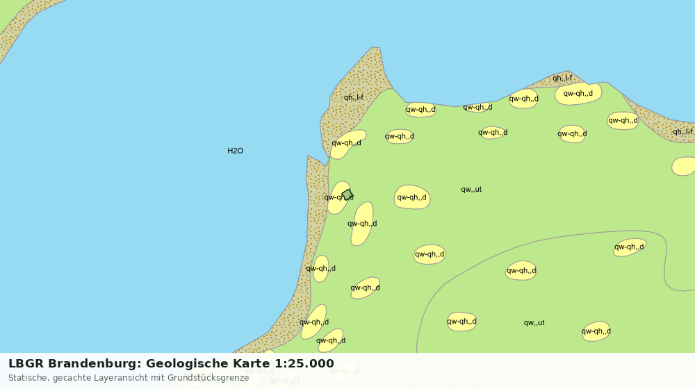 Statische Kartenansicht: LBGR Brandenburg: Geologische Karte 1:25.000