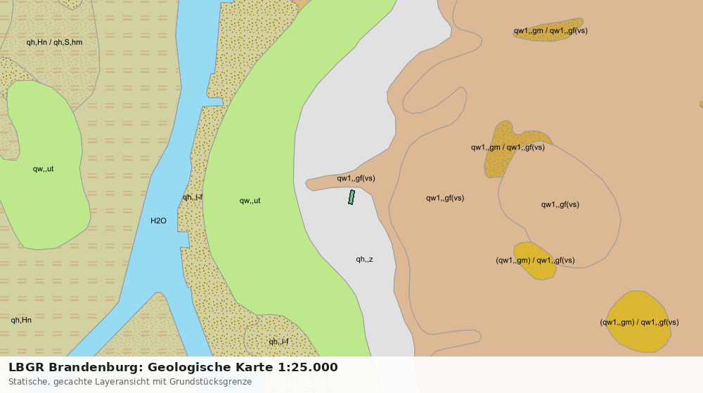 Statische Kartenansicht: LBGR Brandenburg: Geologische Karte 1:25.000