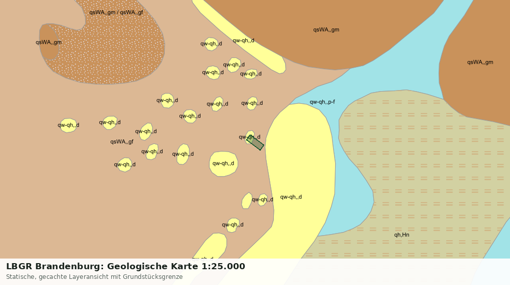 Statische Kartenansicht: LBGR Brandenburg: Geologische Karte 1:25.000