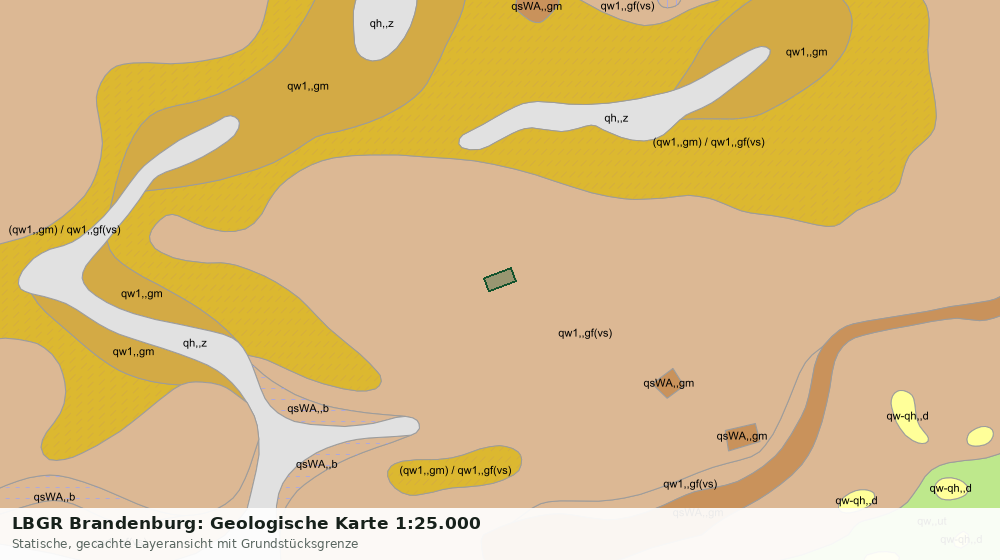 Statische Kartenansicht: LBGR Brandenburg: Geologische Karte 1:25.000
