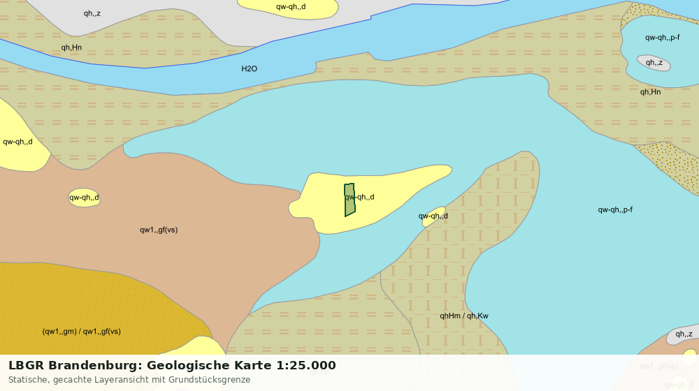 Statische Kartenansicht: LBGR Brandenburg: Geologische Karte 1:25.000