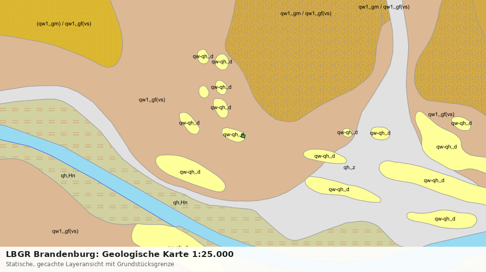 Statische Kartenansicht: LBGR Brandenburg: Geologische Karte 1:25.000
