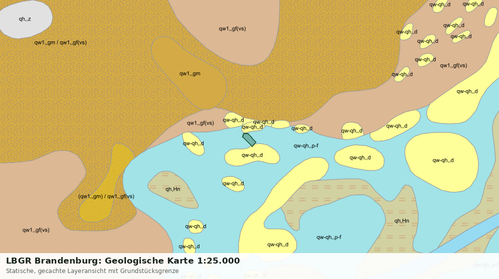Statische Kartenansicht: LBGR Brandenburg: Geologische Karte 1:25.000
