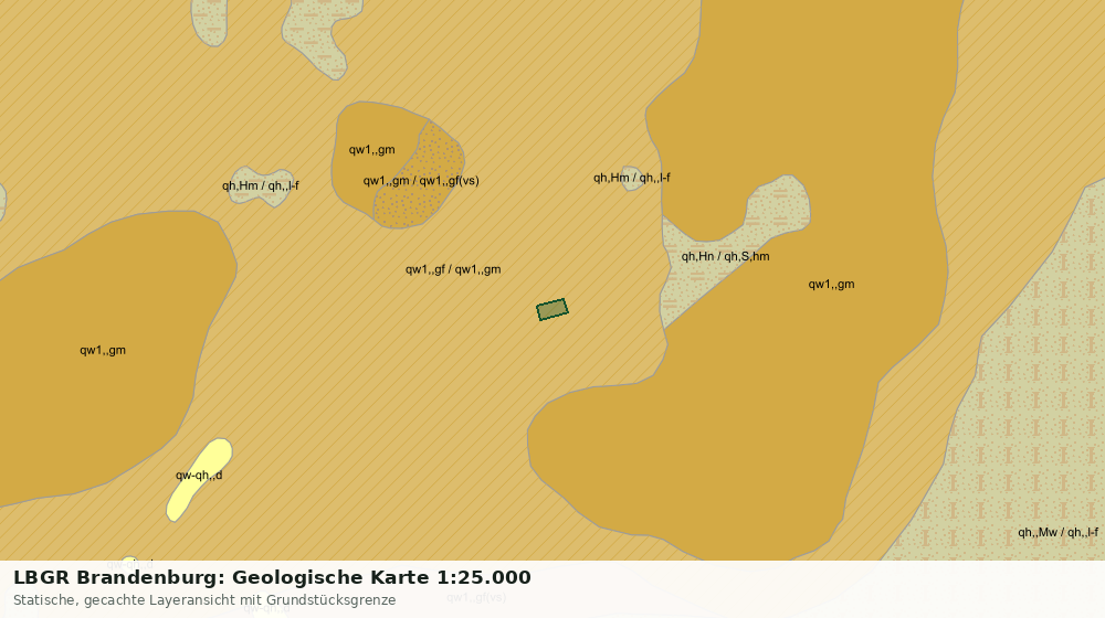 Statische Kartenansicht: LBGR Brandenburg: Geologische Karte 1:25.000