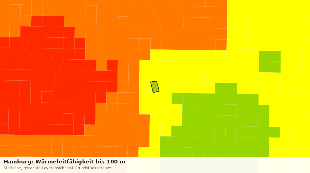 Statische Kartenansicht: Hamburg: Wärmeleitfähigkeit bis 100 m