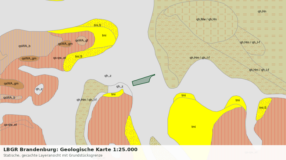 Statische Kartenansicht: LBGR Brandenburg: Geologische Karte 1:25.000