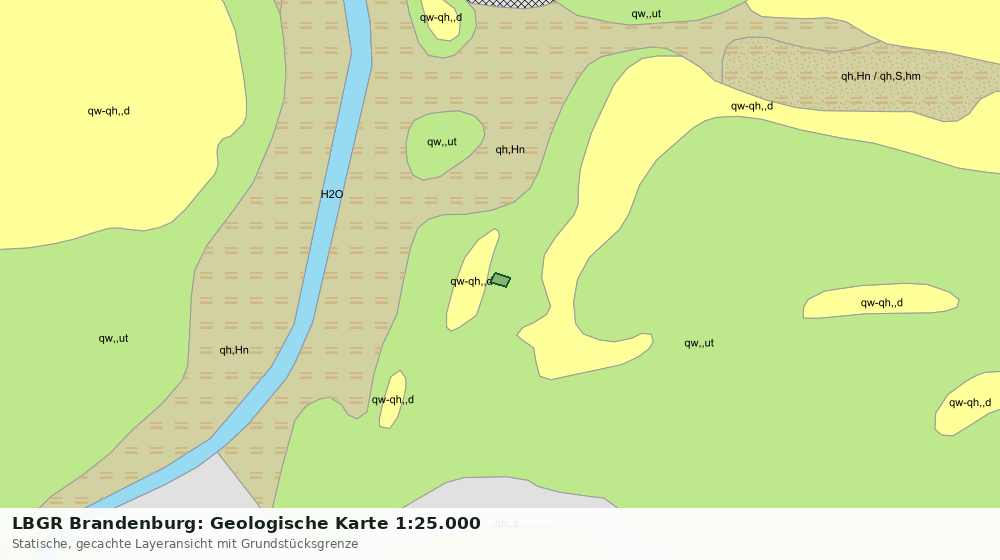 Statische Kartenansicht: LBGR Brandenburg: Geologische Karte 1:25.000