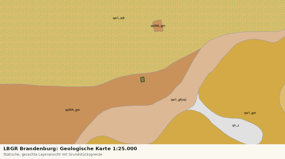 Statische Kartenansicht: LBGR Brandenburg: Geologische Karte 1:25.000