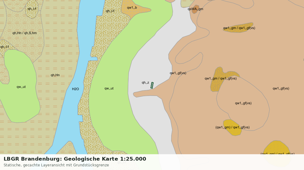 Statische Kartenansicht: LBGR Brandenburg: Geologische Karte 1:25.000