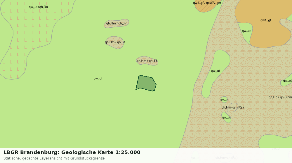 Statische Kartenansicht: LBGR Brandenburg: Geologische Karte 1:25.000