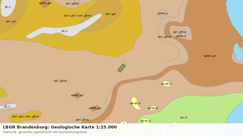 Statische Kartenansicht: LBGR Brandenburg: Geologische Karte 1:25.000