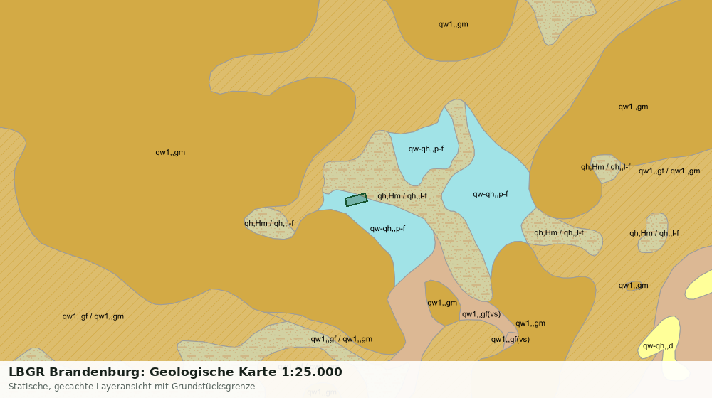 Statische Kartenansicht: LBGR Brandenburg: Geologische Karte 1:25.000