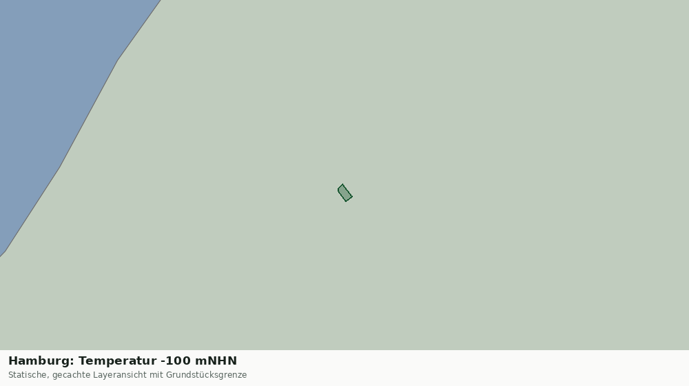 Statische Kartenansicht: Hamburg: Temperatur -100 mNHN