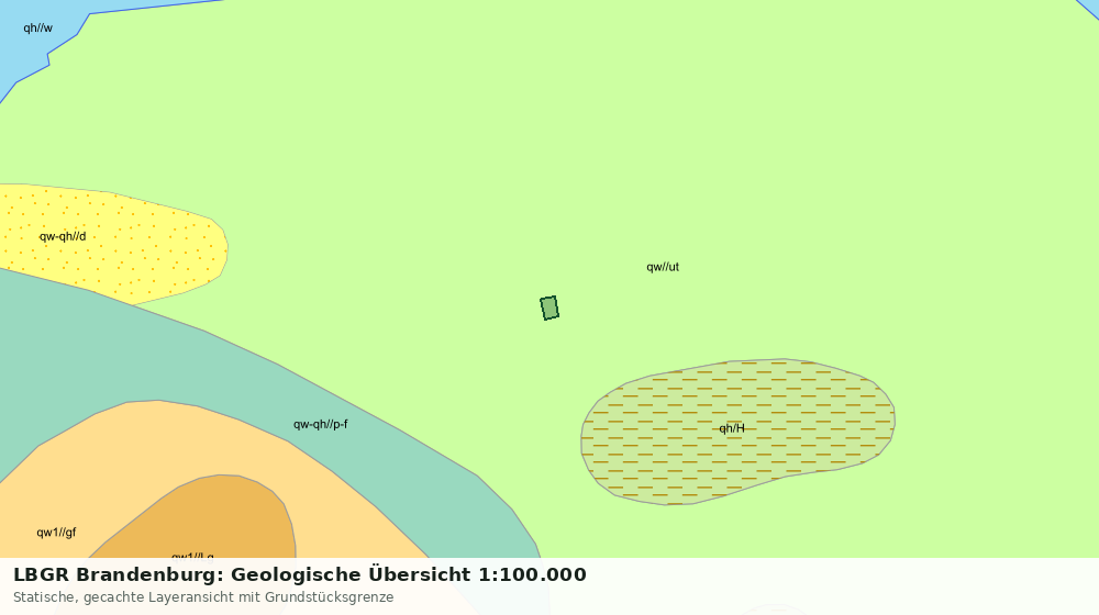 Statische Kartenansicht: LBGR Brandenburg: Geologische Übersicht 1:100.000