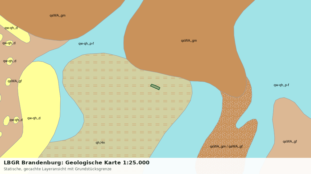 Statische Kartenansicht: LBGR Brandenburg: Geologische Karte 1:25.000