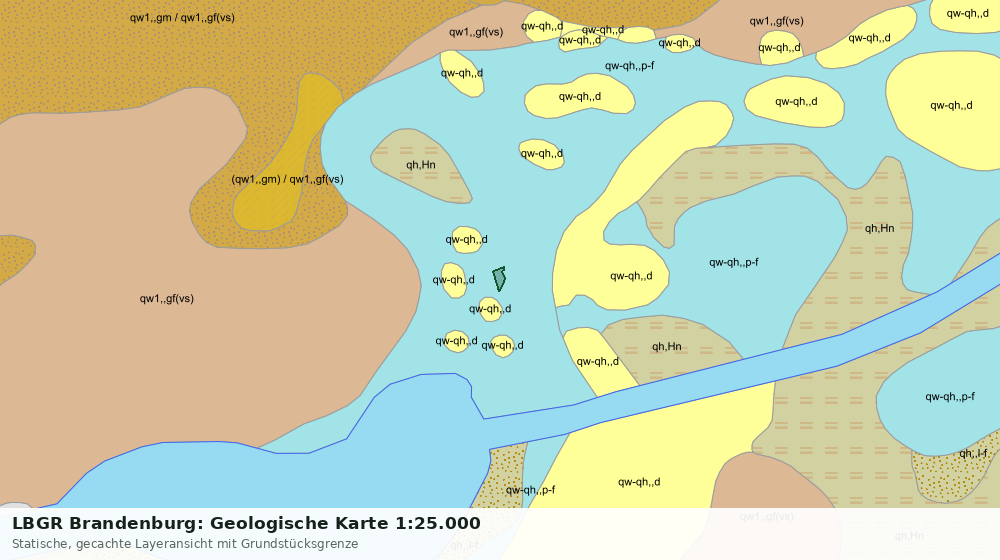 Statische Kartenansicht: LBGR Brandenburg: Geologische Karte 1:25.000