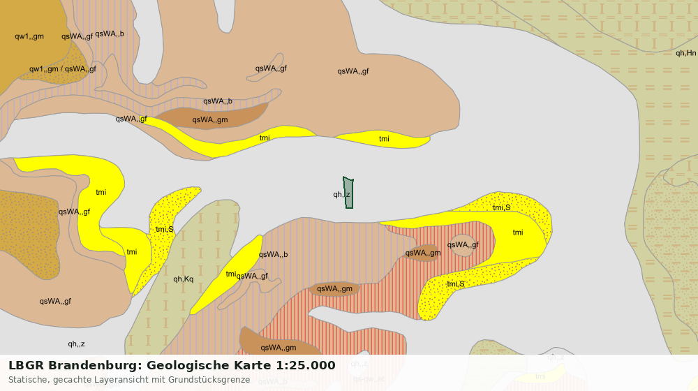 Statische Kartenansicht: LBGR Brandenburg: Geologische Karte 1:25.000