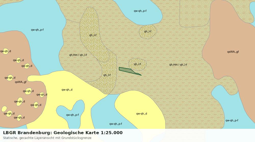 Statische Kartenansicht: LBGR Brandenburg: Geologische Karte 1:25.000