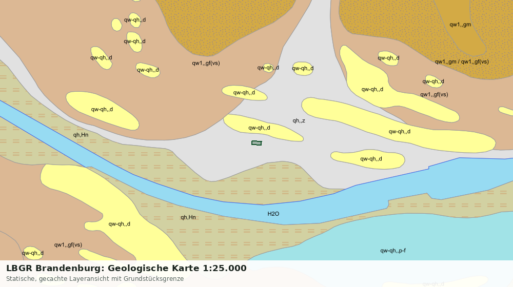 Statische Kartenansicht: LBGR Brandenburg: Geologische Karte 1:25.000