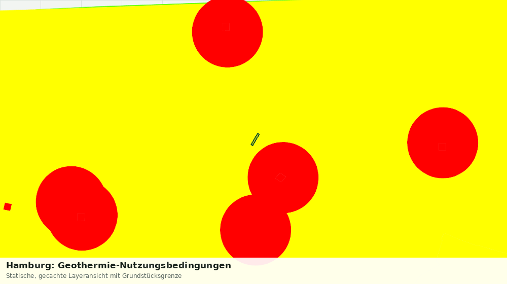 Statische Kartenansicht: Hamburg: Geothermie-Nutzungsbedingungen