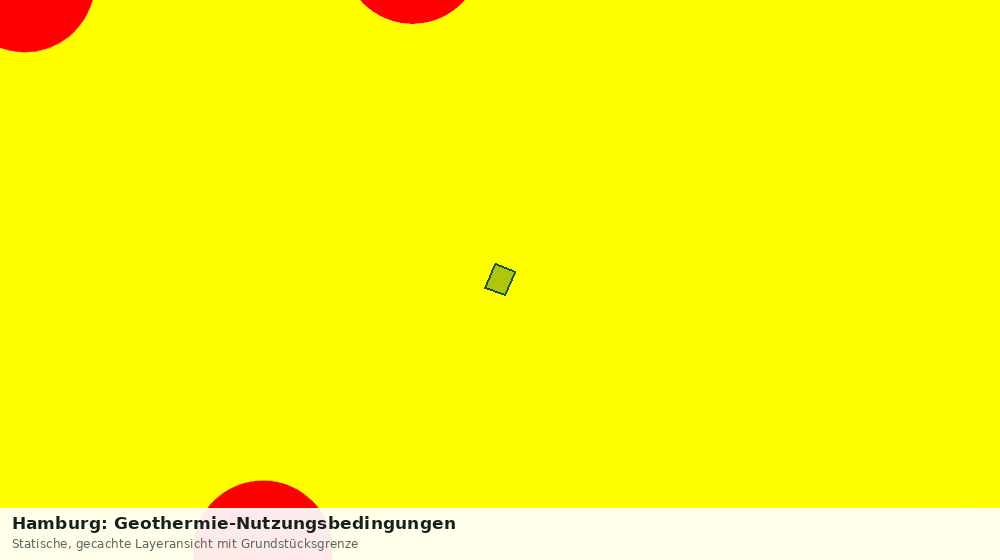Statische Kartenansicht: Hamburg: Geothermie-Nutzungsbedingungen